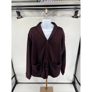 Old Navy Men's Shawl Collar Button Cardigan Burgundy XXL